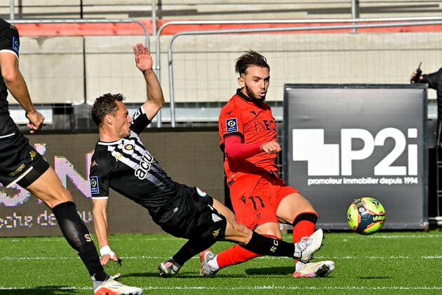 Amine Gouiri (Nice) FOOTBALL : SCO Angers vs OGC Nice - Ligue1 uber eats J12 - 31 10 2021 JBAutissier Panoramic 