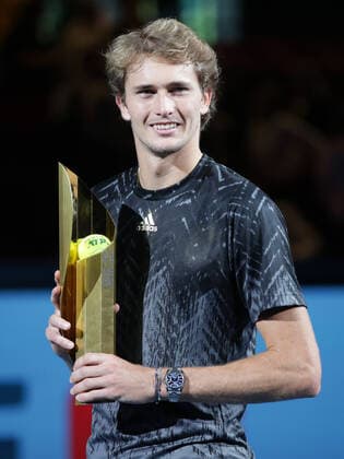 TENNIS - ATP, Tennis Herren Erste Bank Open VIENNA,AUSTRIA,31.OCT.21 - TENNIS - ATP World Tour, Erste Bank Open, final. Image shows Alexander Zverev (GER). Keywords: trophy.  GEPAxpictures xWalterxLuger