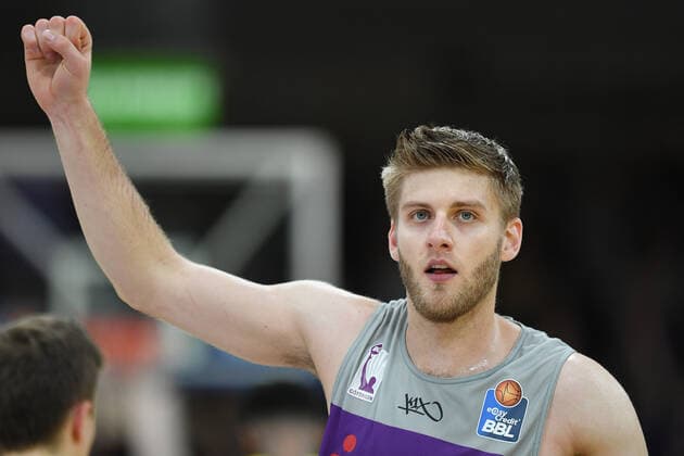 BG Göttingen - EWE Baskets Oldenburg 31.10.2021, Basketball-Bundesliga, Saison 2021 2022, 6. Spieltag, BG Göttingen - EWE Baskets Oldenburg. Göttingens Mathis Mönninghoff nach dem Spiel. Göttingen Niedersachsen Deutschland