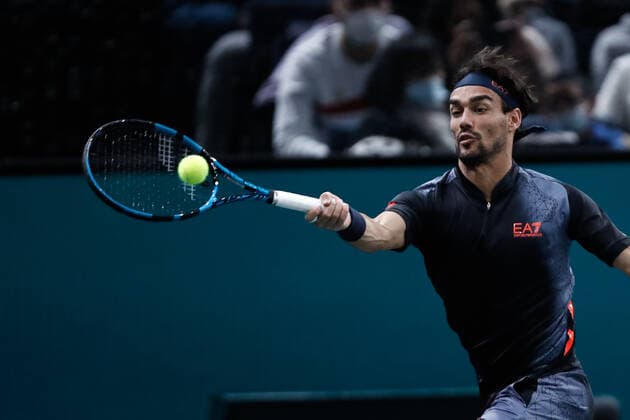 Fabio Fognini (ITA) TENNIS : Rolex Paris Masters - Jour 1 - 01 11 2021 AurelienMorissard Panoramic 