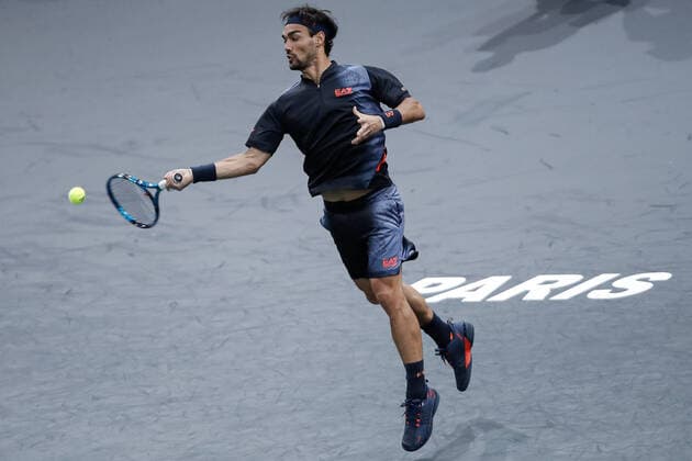 Fabio Fognini (ITA) TENNIS : Rolex Paris Masters - Jour 1 - 01 11 2021 AurelienMorissard Panoramic 