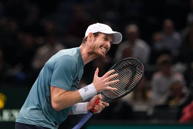 Sport Bilder des Tages November 1, 2021, Paris, France: British player ANDY MURRAY returns the ball to German player DOMINIK KEOPFER during the Rolex Paris Masters 1000 tournament at Paris Accor Arena Stadium - Paris France..DOMINIK KEOPFER won 6:4 5:7 6:7 Paris France - ZUMAp119 20211101_zaf_p119_118 Copyright: xPierrexSteveninx
