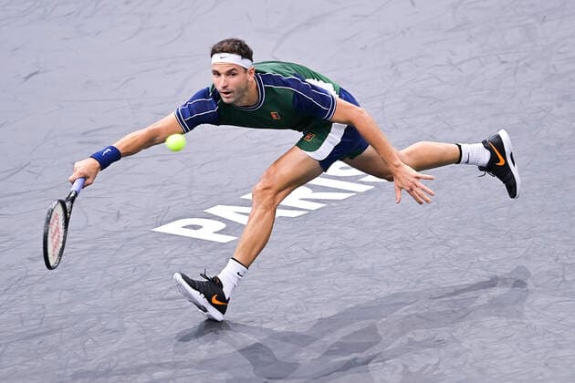Grigor Dimitrov (Bul) TENNIS : Rolex Paris Masters 2021 - Paris - 02 11 2021 JBAutissier Panoramic 