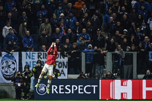 Bilder des Jahres 2021, Sport 11 November Sport Themen der Woche KW44 Sport Bilder des Tages Mg Bergamo 02 11 2021 - Champions League Atalanta Manchester United, ManU foto Matteo Gribaudi Image nella foto: esultanza gol Cristiano Ronaldo 