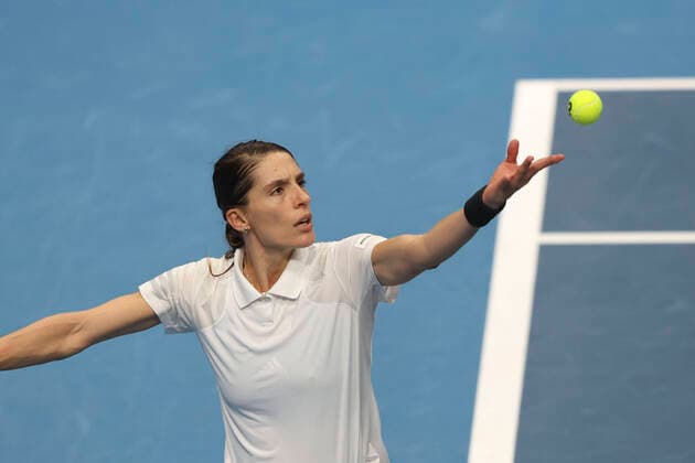 Billie Jean King Cup 2021 Finals, O2 Arena, Prag, Team Germany, Andrea Petkovic, von oben Tennis - Billie Jean King Cup 2021 Finals - ITF Billie Jean King Cup - O2-Arena - Prague - - Czech Republic - 2 November 2021. Copyright: xJuergenxHasenkopfx