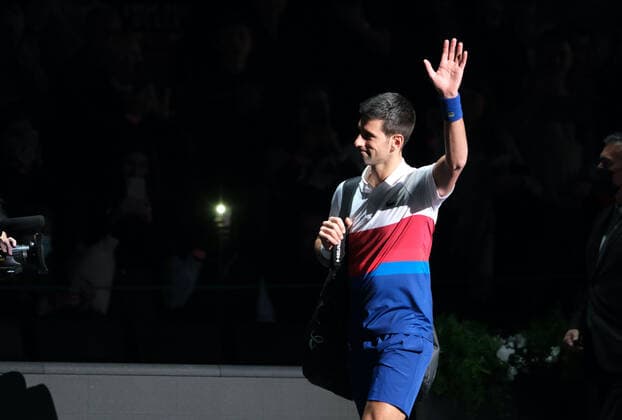 November 2, 2021, Paris, France: Serbian player NOVAK DJOKOVIC world number one during the Rolex Paris Masters 1000 tournament at Accor Arena Stadium - Paris - France Paris France - ZUMAp119 20211102_zaf_p119_114 Copyright: xPierrexSteveninx