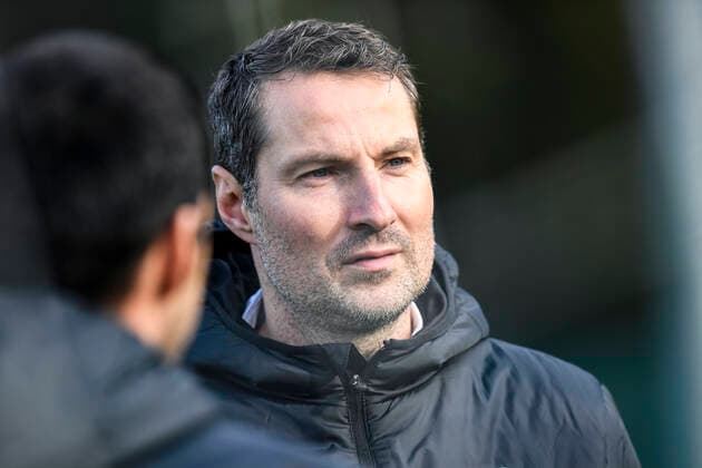 Antwerp s head coach Brian Priske pictured during a training session of Belgian soccer team Royal Antwerp FC, Wednesday 03 November 2021 in Antwerp. The team is preparing for tomorrow s match against Turkish club Fenerbahce S.K. on the fourth day of the UEFA Europa League group stage, in group D. TOMxGOYVAERTS  x3130324x