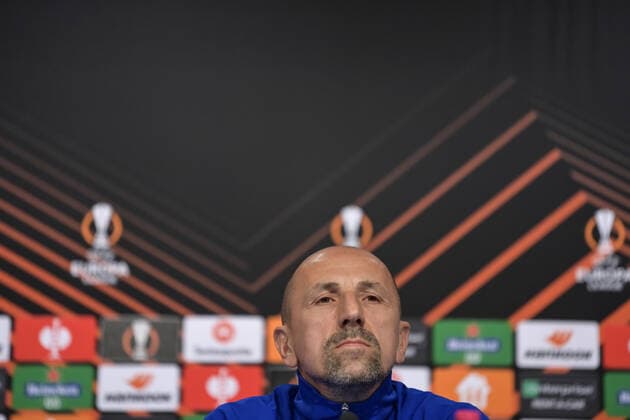 Sport Bilder des Tages UEFA Europa League - Dinamo Zagreb press Head coach of Dinamo Zagreb Damir Krznar speaks on a press conference, PK, Pressekonferenz at Maksimir Stadium ahead of UEFA Europa league match between Dinamo Zagreb and Rapid Wien, in Zagreb, Croatia on November 3, 2021. IgorxSoban PIXSELL