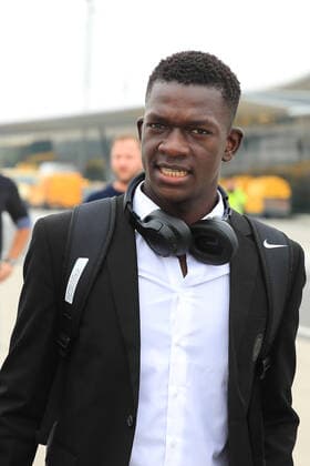 SOCCER - UEFA EL, Sociedad vs Sturm SAN SEBASTIAN,SPAIN,03.NOV.21 - SOCCER - UEFA Europa League, group stage, Real Sociedad vs SK Sturm Graz, preview, press conference, PK, Pressekonferenz Sturm. Image shows Amadou Dante (Sturm).  GEPAxpictures xMarioxBuehner