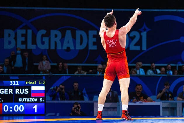 Sport Themen der Woche KW44 Sport Bilder des Tages u23 World Championships GR 77kg - Idris Hanpasaevic IBAEV (GER) Belgrad Serbia *** u23 World Championships GR 77kg Idris Hanpasaevic IBAEV GER Belgrade Serbia Copyright: xUnitedxWorldxWrestlingx xKadirxCaliskanx