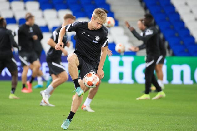SOCCER - UEFA EL, Sociedad vs Sturm SAN SEBASTIAN,SPAIN,03.NOV.21 - SOCCER - UEFA Europa League, group stage, Real Sociedad vs SK Sturm Graz, preview, training Sturm. Image shows Samuel Stueckler (Sturm).  GEPAxpictures xMarioxBuehner