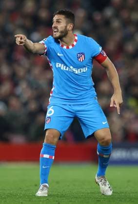 Liverpool, England, 3rd November 2021. Koke of Atletico Madrid during the UEFA Champions League match at Anfield, Liverpool. Picture credit should read: Darren Staples Sportimage EDITORIAL USE ONLY. No use with unauthorised audio, video, data, fixture lists, club league logos or live services. Online in-match use limited to 120 images, no video emulation. No use in betting, games or single club league player publications. SPI-1298-0062
