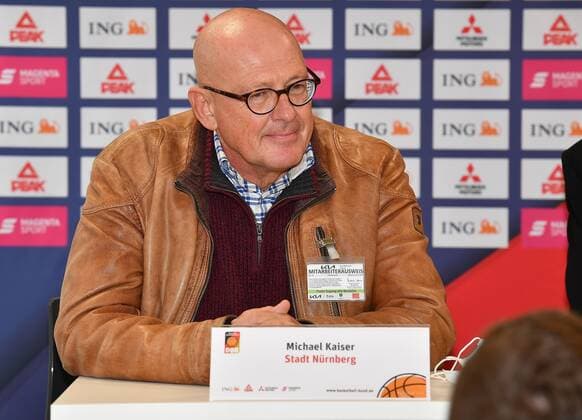04.11.2021 - Basketball - Pressekonferenz im Vorfeld des Länderspiels Deutschland gg Estland am 25.11.2021 in der Kia Metropol Arena Nürnberg - - Michael Kaiser ( Leiter Kia Metropol Arena )