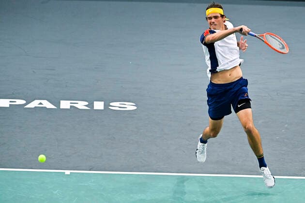 Taylor Fritz (USA) TENNIS : Rolex Paris Masters J4 - Paris - 04 11 2021 JBAutissier Panoramic 