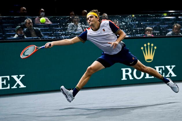 Taylor Fritz (USA) TENNIS : Rolex Paris Masters J4 - Paris - 04 11 2021 JBAutissier Panoramic 