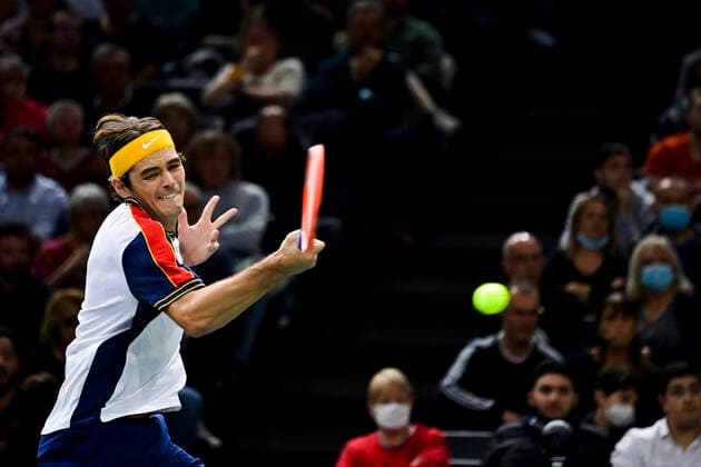 Taylor Fritz (USA) TENNIS : Rolex Paris Masters J4 - Paris - 04 11 2021 JBAutissier Panoramic 