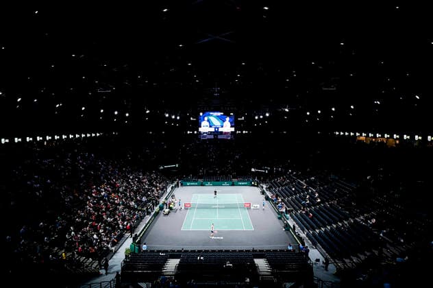Vue generale de l accor hotels arena TENNIS : Rolex Paris Masters J4 - Paris - 04 11 2021 JBAutissier Panoramic 