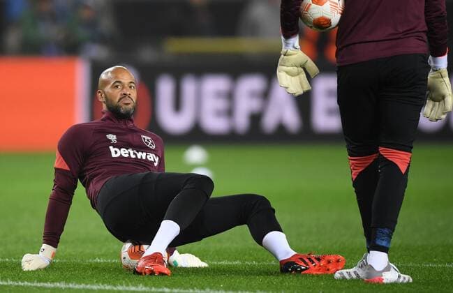 Mandatory Credit: Photo by Simon Dael Shutterstock (12587229u) Darren Randolph of West Ham United warms up Genk v West Ham United, UEFA Europa League Group H, Football Cegeka Arena, Genk, Belgium - 04 Nov 2021 Genk v West Ham United, UEFA Europa League Group H, Football Cegeka Arena, Genk, Belgium - 04 Nov 2021  Copyright: xSimonxDael Shutterstockx 12587229u