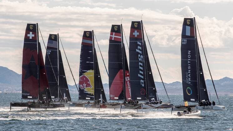Bilder des Jahres 2021, Sport 11 November Sport Themen der Woche KW44 Sport Bilder des Tages Vessels compete during the GC32 Mar Menor Sailing Cup in San Pedro del Pinatar, Murcia, 04 November 2021. The event runs until 07 November. GC32 Mar Menor Sailing Cup !ACHTUNG: NUR REDAKTIONELLE NUTZUNG!  Copyright: xMarcialxGuillénx GRAF6150 20211104-8b0f684cd286a3a3fc77887d3b592612895fa3e8