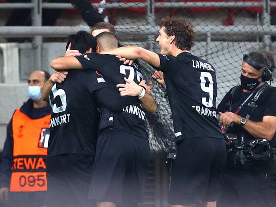 Olympiacos F.C. v Eintracht Frankfurt UEFA Europa League Daichi Kamada of Eintracht Frankfurt celebrates during the UEFA Europa League Group D match at Karaiskakis Stadium, Piraeus Content Not Available For UK Newspapers Copyright: xYannisxHalasx FIL-16070-0028