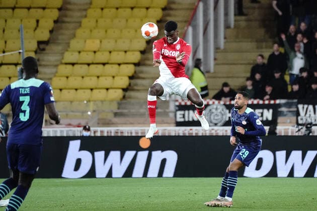 Aurelien Tchouameni (AS Monaco) FOOTBALL : AS Monaco vs PSV Eindhoven - League Europa - Monaco - 04 11 2021 NorbertScanella Panoramic 