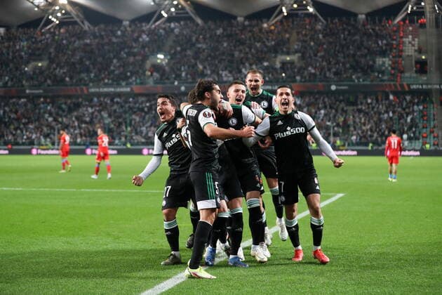 WARSZAWA 04.11.2021 MECZ 4. KOLEJKA GRUPA C LIGA EUROPY SEZON 2021 22 --- UEFA EUROPA LEAGUE GROUP C MATCH IN WARSAW: LEGIA WARSZAWA - SSC NAPOLI JOSUE YURI RIBEIRO MAHIR EMRELI BARTOSZ SLISZ ARTUR JEDRZEJCZYK LIRIM KASTRATI FOT. PIOTR KUCZA FOTOPYK NEWSPIX.PL --- Newspix.pl  211104PYK0025