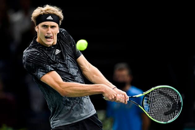 Alexander Zverev (Ger) TENNIS : Rolex Paris Masters J4 - Paris - 04 11 2021 JBAutissier Panoramic 