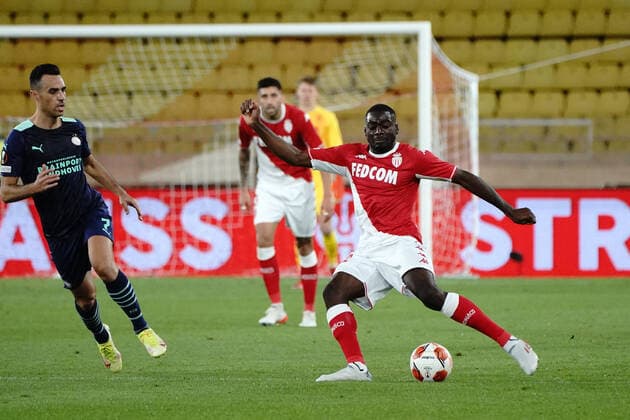 Youssouf Fofana (AS Monaco) FOOTBALL : AS Monaco vs PSV Eindhoven - League Europa - Monaco - 04 11 2021 NorbertScanella Panoramic 
