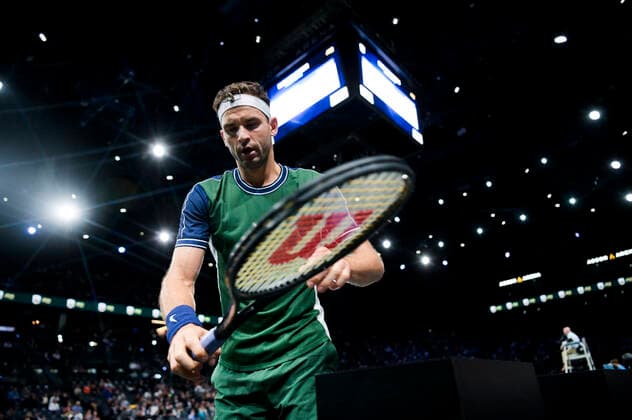 Grigor Dimitrov (Bul) TENNIS : Rolex Paris Masters J4 - Paris - 04 11 2021 JBAutissier Panoramic 