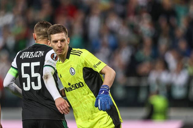 04.11.2021 WARSZAWA, LAZIENKOWSKA PILKA NOZNA ( FOOTBALL ) LIGA EUROPY UEFA SEZON 2021 2022 ( UEFA EUROPEAN LEAGUE ) FAZA GRUPOWA (GROUP STAGE)¨MECZ LEGIA WARSZAWA - SC NAPOLI ( GAME LEGIA WARSAW - SC NAPOLI )¨¨NZ ARTUR JEDRZEJCZYK, CEZARY MISZTA¨¨FOTO LUKASZ GROCHALA CYFRASPORT NEWSPIX.PL --- Newspix.pl  20211104CSLG0111