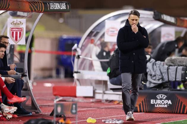 Monaco, Monaco, 4th November 2021. Niko Kovac Head coach of AS Monaco reacts during the UEFA Europa League match at Stade Louis II, Monaco. Picture credit should read: Jonathan Moscrop Sportimage EDITORIAL USE ONLY. No use with unauthorised audio, video, data, fixture lists, club league logos or live services. Online in-match use limited to 120 images, no video emulation. No use in betting, games or single club league player publications. SPI-1284-0012