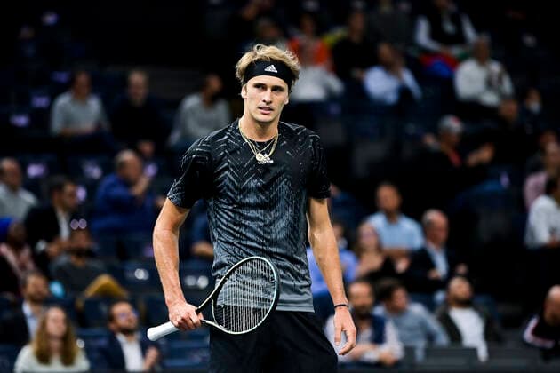 deception d Alexander Zverev (Ger) TENNIS : Rolex Paris Masters J4 - Paris - 04 11 2021 JBAutissier Panoramic 