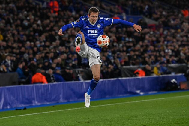 UEFA Europa League Leicester City v Spartak Moscow Timoty Castagne 27 of Leicester City controls the ball high in the air Leicester King Power Stadium Leicestershire United Kingdom Copyright: xCraigxThomas NewsxImagesx