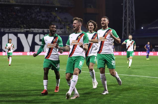 Dinamo Zagreb v Rapid Wien: Group H - UEFA Europa League Christoph Knasmuellner of Rapid celebrate after scoring during the UEFA Europa League group H match between Dinamo Zagreb and Rapid Wien at Maksimir Stadium on November 4, 2021 in Zagreb, Croatia. LukaxStanzl PIXSELL