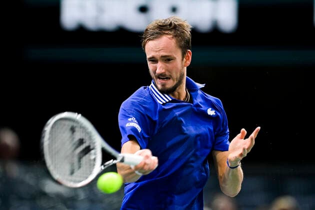 Daniil Medvedev (Rus) TENNIS : Rolex Paris Masters J4 - Paris - 04 11 2021 JBAutissier Panoramic 
