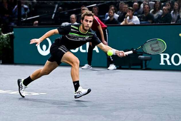 Hugo Gaston (Fra) TENNIS : Rolex Paris Masters J4 - Paris - 04 11 2021 JBAutissier Panoramic 