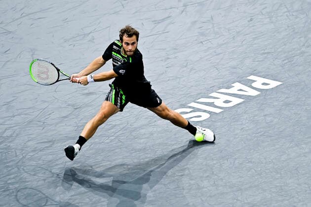 Hugo Gaston (Fra) TENNIS : Rolex Paris Masters J4 - Paris - 04 11 2021 JBAutissier Panoramic 