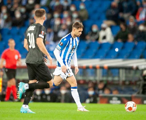 Partido de la Europa League entre la Real Sociedad y el Sturm Graz. En la imagen, Januzaj. Europa League match between Real Sociedad and Sturm Graz. In this picture, Januzaj. 