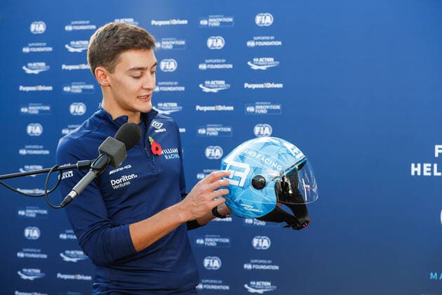 RUSSELL George (gbr), Williams Racing F1 FW43B, portrait during the Formula 1 Gran Premio De La Ciudad De Mexico 2021, Mexico City Grand Prix, 18th round of the 2021 FIA Formula One World Championship, WM, Weltmeisterschaft from November 5 to 7, 2021 on the Autodromo Hermanos Rodriguez, in Mexico City, Mexico - F1 - MEXICO CITY GRAND PRIX 2021 DPPI Panoramic  00121037__V2_1339