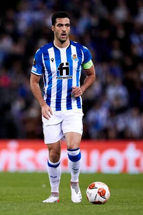 FOOTBALL - Europa League - Real Sociedad vs Sturm Graz Mikel Merino of Real Sociedad in action during the Europa League, football match between Real Sociedad and Sturm Graz at Reale Arena on 4 of November, 2021 in San Sebastian, Spain. San Sebastian Reale Arena Basque Country Spain RSOvs STG019 Copyright: xRicardoxLarreinax