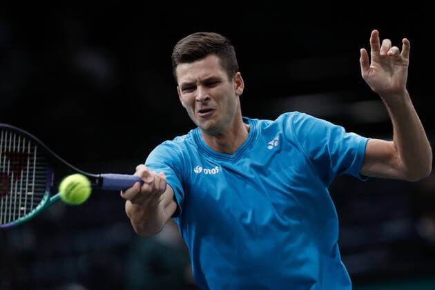 Hubert HURKACZ (POL) TENNIS : Rolex Paris Masters - Quart de finale - 05 11 2021 AurelienMorissard Panoramic 