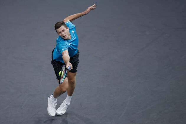Hubert HURKACZ (POL) TENNIS : Rolex Paris Masters - Quart de finale - 05 11 2021 AurelienMorissard Panoramic 