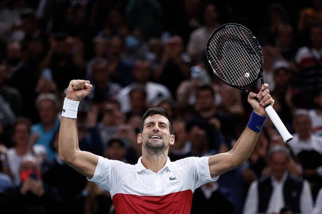 Novak DJOKOVIC (SRB) TENNIS : Rolex Paris Masters - Quart de finale - 05 11 2021 AurelienMorissard Panoramic 