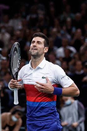 Novak DJOKOVIC (SRB) TENNIS : Rolex Paris Masters - Quart de finale - 05 11 2021 AurelienMorissard Panoramic 