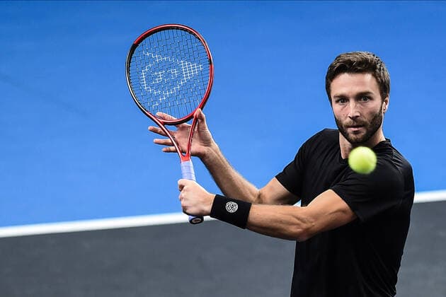 IPP20211105 Tennis: ATP, Tennis Herren Challenger Tour, Internazionali di Bergamo 2021, Liam Broady (Gbr) (Verwendung nur in Deutschland - GERMANY ONLY) *** IPP20211105 Tennis ATP Challenger Tour, Internazionali di Bergamo 2021, Liam Broady Gbr Use only in Germany GERMANY ONLY 
