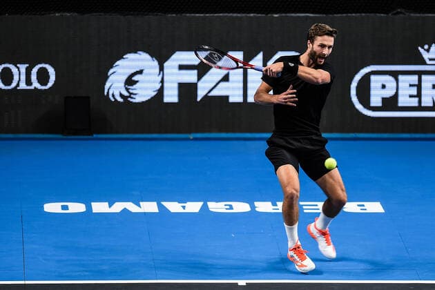 IPP20211105 Tennis: ATP, Tennis Herren Challenger Tour, Internazionali di Bergamo 2021, Liam Broady (Gbr) (Verwendung nur in Deutschland - GERMANY ONLY) *** IPP20211105 Tennis ATP Challenger Tour, Internazionali di Bergamo 2021, Liam Broady Gbr Use only in Germany GERMANY ONLY 