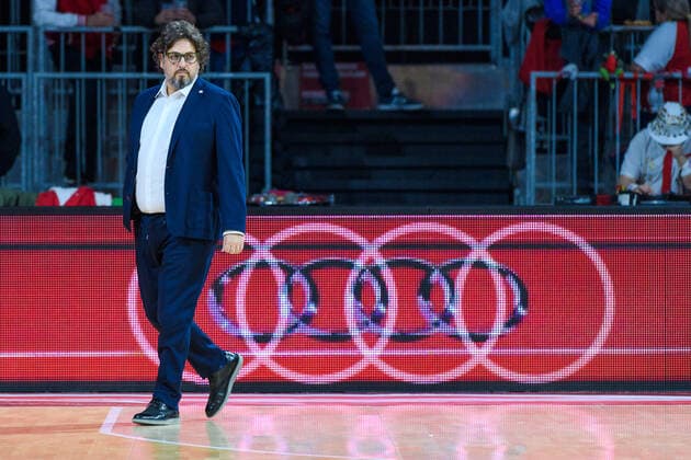 Andrea Trinchieri (FC Bayern Muenchen Basketball, Chef-Trainer), FC Bayern Muenchen gegen Real Madrid, Basketball, Euroleague, 8. Spieltag, Saison 2021 2022, 05.11.2021. FC Bayern Muenchen gegen Real Madrid, Basketball, Euroleague, 8. Spieltag, Saison 2021 2022, 05.11.2021 Muenchen Copyright: xEibnerxPressefoto HeikexFeinerx EP_HFR