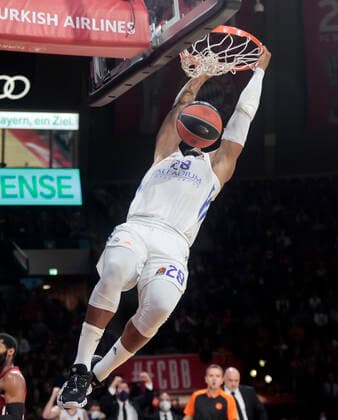 05.11.2021, FC Bayern Basketball vs Real Madrid Basket, Audi Dome Muenchen, Basketball, im Bild: Guerschon Yabusele (Real Madrid Basket)