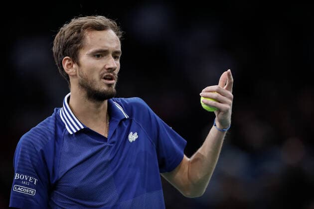 Daniil MEDVEDEV (RUS) TENNIS : Rolex Paris Masters - Quart de finale - 05 11 2021 AurelienMorissard Panoramic 