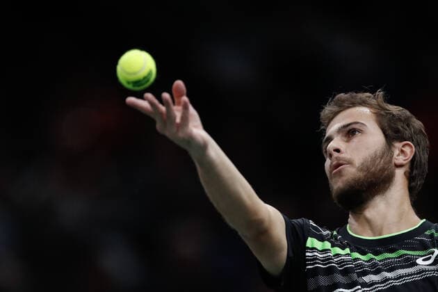 Hugo GASTON (FRA) TENNIS : Rolex Paris Masters - Quart de finale - 05 11 2021 AurelienMorissard Panoramic 